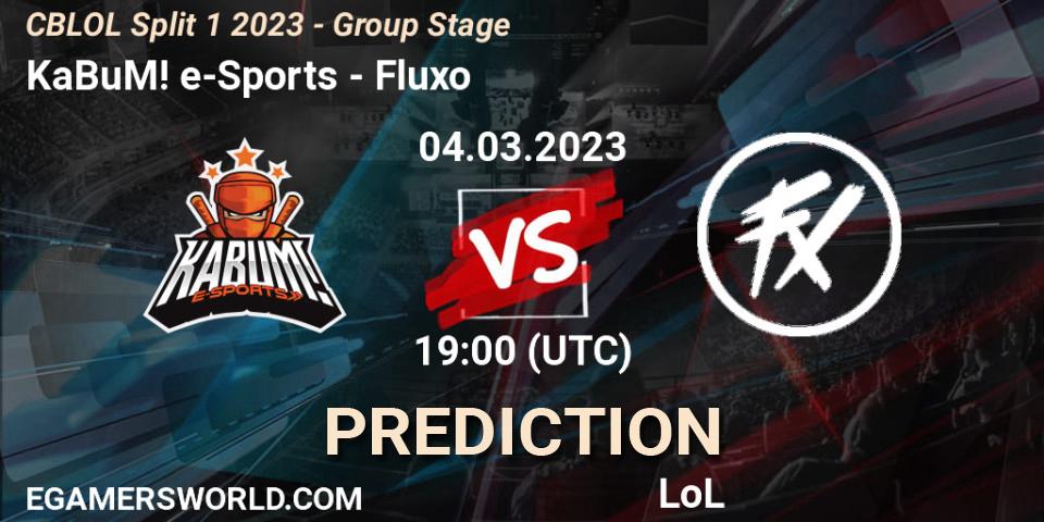 KaBuM! e-Sports vs Fluxo: Match Prediction. 04.03.23, LoL, CBLOL Split 1 2023 - Group Stage