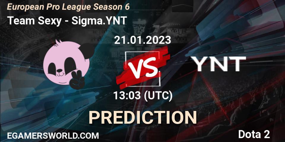 Team Sexy vs Sigma.YNT: Match Prediction. 21.01.2023 at 14:18, Dota 2, European Pro League Season 6