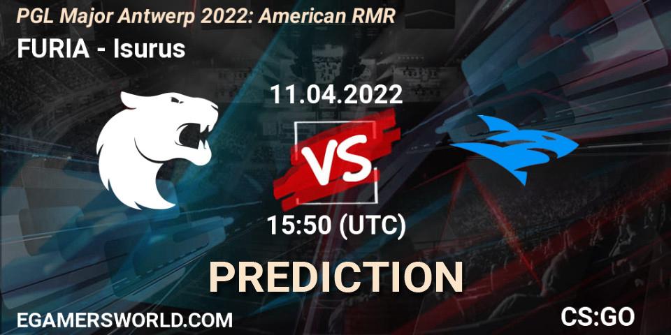 FURIA vs Isurus: Match Prediction. 11.04.2022 at 15:50, Counter-Strike (CS2), PGL Major Antwerp 2022: American RMR