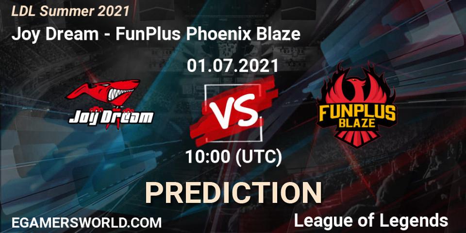 Joy Dream vs FunPlus Phoenix Blaze: Match Prediction. 01.07.2021 at 10:30, LoL, LDL Summer 2021