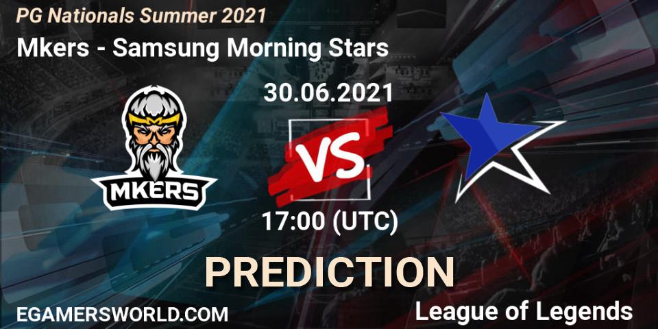 Mkers vs Samsung Morning Stars: Match Prediction. 30.06.2021 at 17:00, LoL, PG Nationals Summer 2021