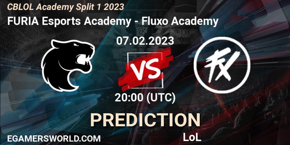 FURIA Esports Academy vs Fluxo Academy: Match Prediction. 07.02.23, LoL, CBLOL Academy Split 1 2023