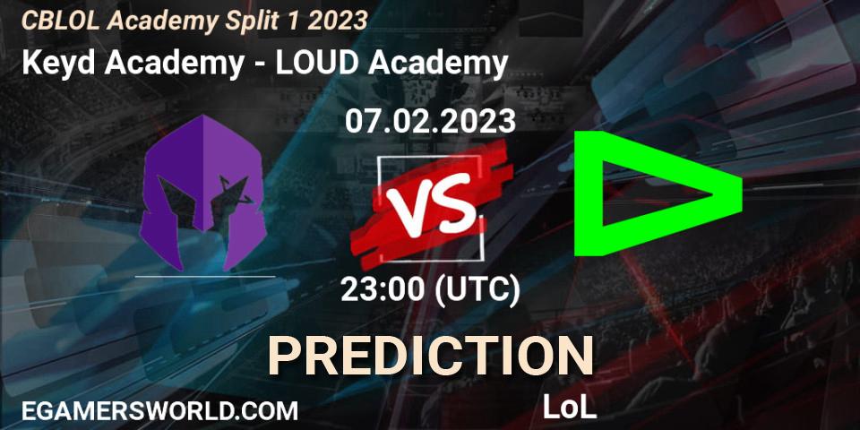 Keyd Academy vs LOUD Academy: Match Prediction. 07.02.2023 at 23:00, LoL, CBLOL Academy Split 1 2023