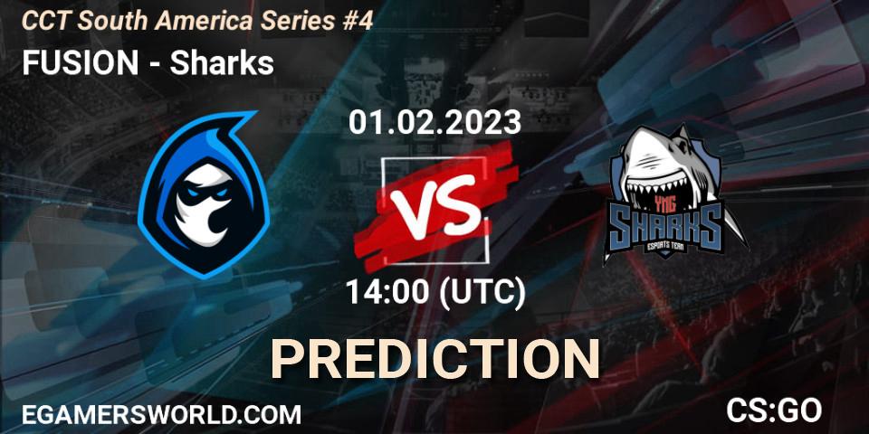 FUSION vs Sharks: Match Prediction. 01.02.23, CS2 (CS:GO), CCT South America Series #4