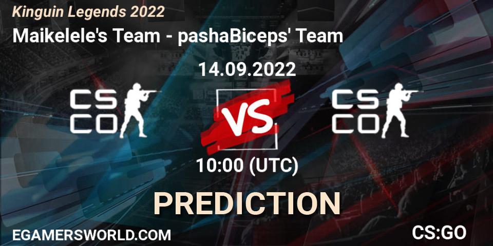 Maikelele's Team vs pashaBiceps' Team: Match Prediction. 14.09.2022 at 10:10, Counter-Strike (CS2), Kinguin Legends 2022