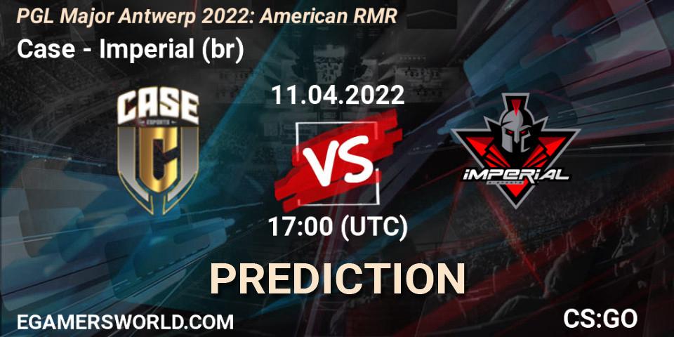 Case vs Imperial (br): Match Prediction. 11.04.2022 at 16:45, Counter-Strike (CS2), PGL Major Antwerp 2022: American RMR