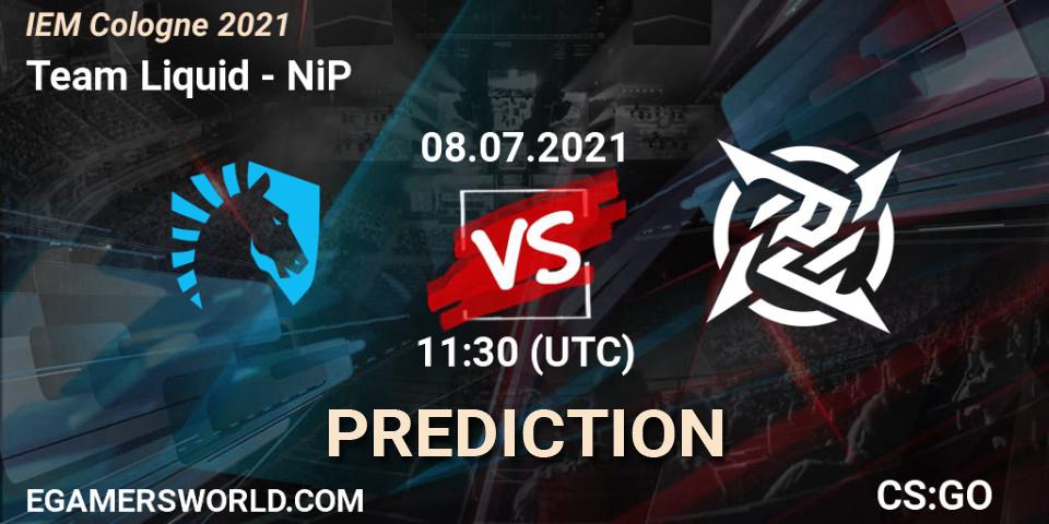 Team Liquid vs NiP: Match Prediction. 08.07.2021 at 11:30, Counter-Strike (CS2), IEM Cologne 2021
