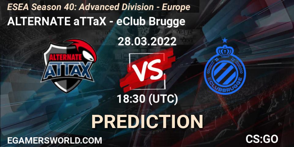 ALTERNATE aTTaX vs eClub Brugge: Match Prediction. 28.03.2022 at 13:10, Counter-Strike (CS2), ESEA Season 40: Advanced Division - Europe