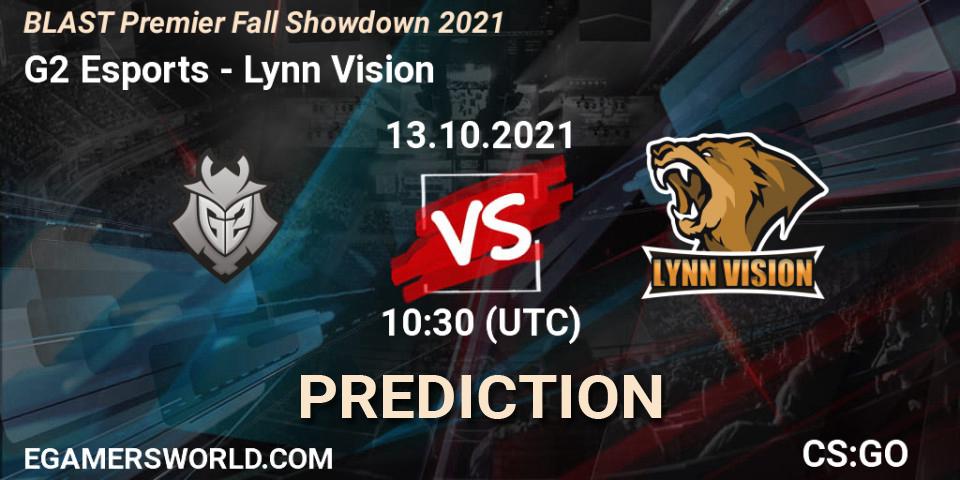 G2 Esports vs Lynn Vision: Match Prediction. 13.10.2021 at 10:30, Counter-Strike (CS2), BLAST Premier Fall Showdown 2021