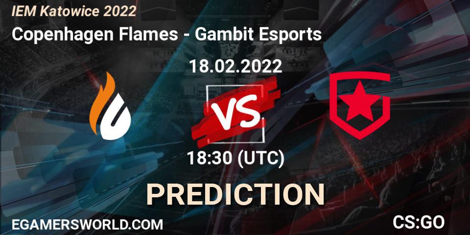 Copenhagen Flames vs Gambit Esports: Match Prediction. 18.02.2022 at 18:30, Counter-Strike (CS2), IEM Katowice 2022