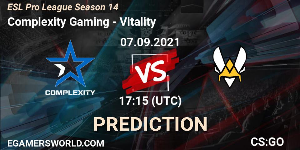 Complexity Gaming vs Vitality: Match Prediction. 07.09.21, CS2 (CS:GO), ESL Pro League Season 14