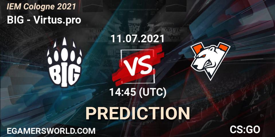 BIG vs Virtus.pro: Match Prediction. 11.07.21, CS2 (CS:GO), IEM Cologne 2021