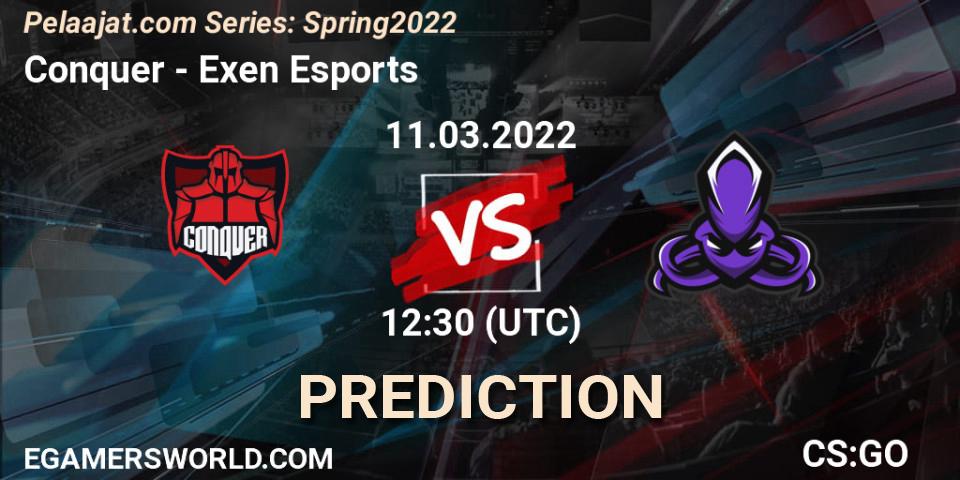 Conquer vs Exen Esports: Match Prediction. 11.03.2022 at 12:30, Counter-Strike (CS2), Pelaajat.com Series: Spring 2022