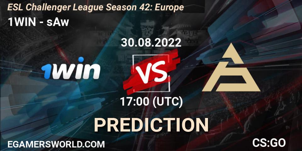 1WIN vs sAw: Match Prediction. 30.08.2022 at 17:00, Counter-Strike (CS2), ESL Challenger League Season 42: Europe