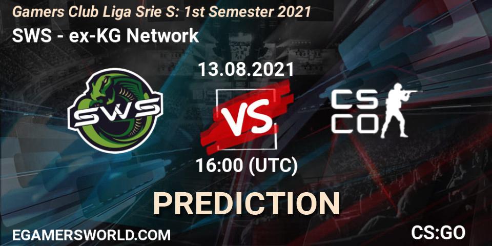 SWS vs ex-KG Network: Match Prediction. 13.08.2021 at 16:00, Counter-Strike (CS2), Gamers Club Liga Série S: 1st Semester 2021