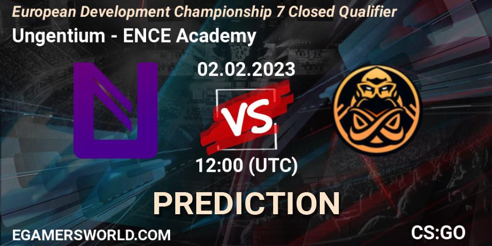Ungentium vs ENCE Academy: Match Prediction. 02.02.23, CS2 (CS:GO), European Development Championship 7 Closed Qualifier