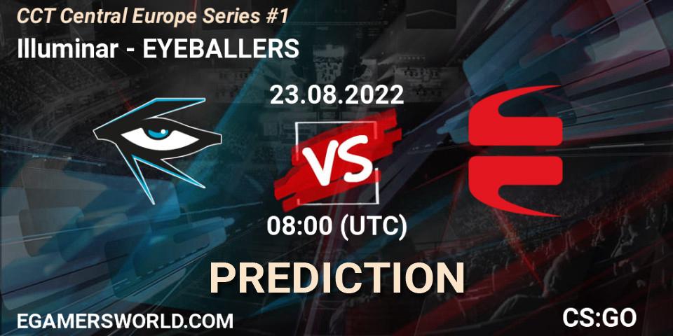 Illuminar vs EYEBALLERS: Match Prediction. 23.08.2022 at 08:00, Counter-Strike (CS2), CCT Central Europe Series #1