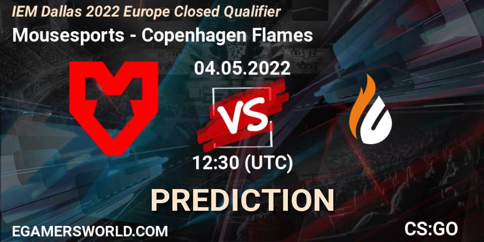 Mousesports vs Copenhagen Flames: Match Prediction. 04.05.22, CS2 (CS:GO), IEM Dallas 2022 Europe Closed Qualifier
