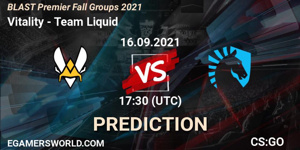 Vitality vs Team Liquid: Match Prediction. 16.09.2021 at 17:30, Counter-Strike (CS2), BLAST Premier Fall Groups 2021