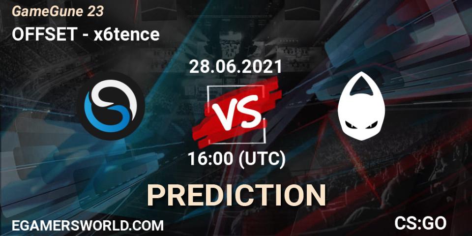 OFFSET vs x6tence: Match Prediction. 28.06.2021 at 16:00, Counter-Strike (CS2), GameGune 23