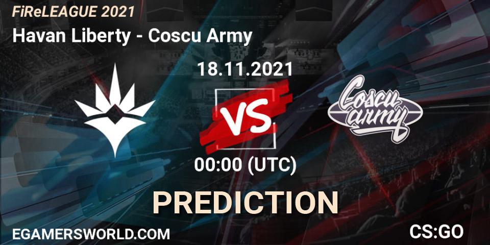 Havan Liberty vs Coscu Army: Match Prediction. 18.11.2021 at 00:15, Counter-Strike (CS2), FiReLEAGUE 2021