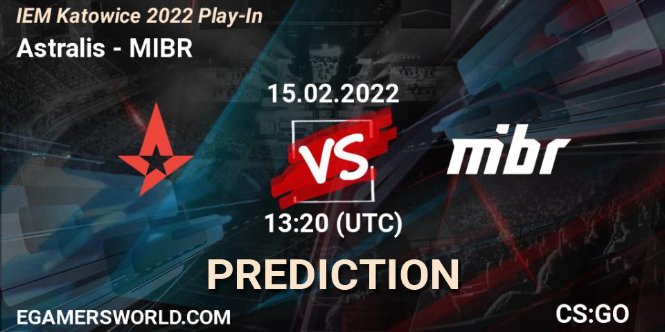 Astralis vs MIBR: Match Prediction. 15.02.22, CS2 (CS:GO), IEM Katowice 2022 Play-In