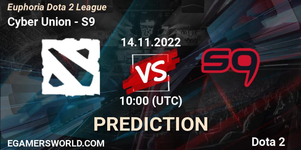 Cyber Union vs S9: Match Prediction. 14.11.2022 at 10:37, Dota 2, Euphoria Dota 2 League