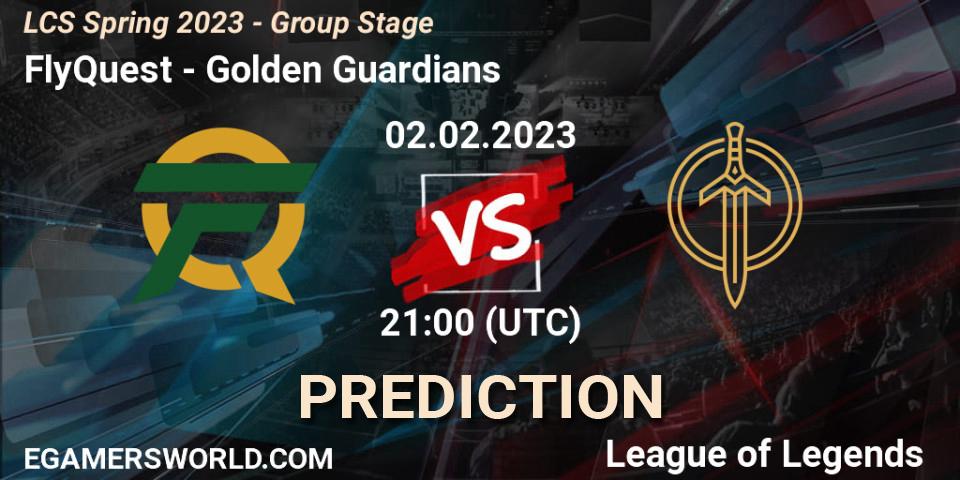 FlyQuest vs Golden Guardians: Match Prediction. 02.02.2023 at 23:00, LoL, LCS Spring 2023 - Group Stage