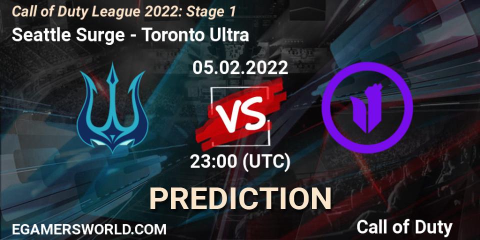 Seattle Surge vs Toronto Ultra: Match Prediction. 05.02.22, Call of Duty, Call of Duty League 2022: Stage 1