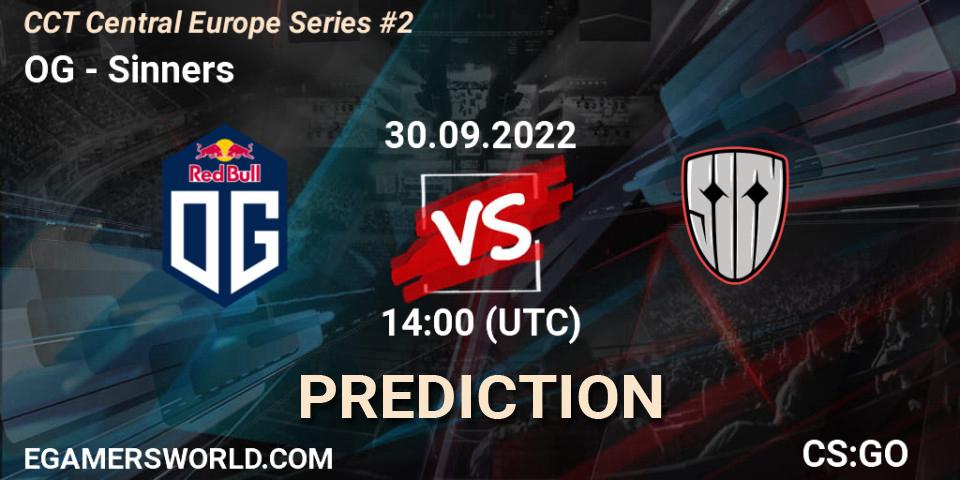 OG vs Sinners: Match Prediction. 30.09.22, CS2 (CS:GO), CCT Central Europe Series #2