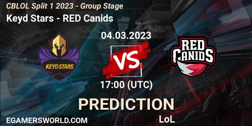 Keyd Stars vs RED Canids: Match Prediction. 04.03.23, LoL, CBLOL Split 1 2023 - Group Stage