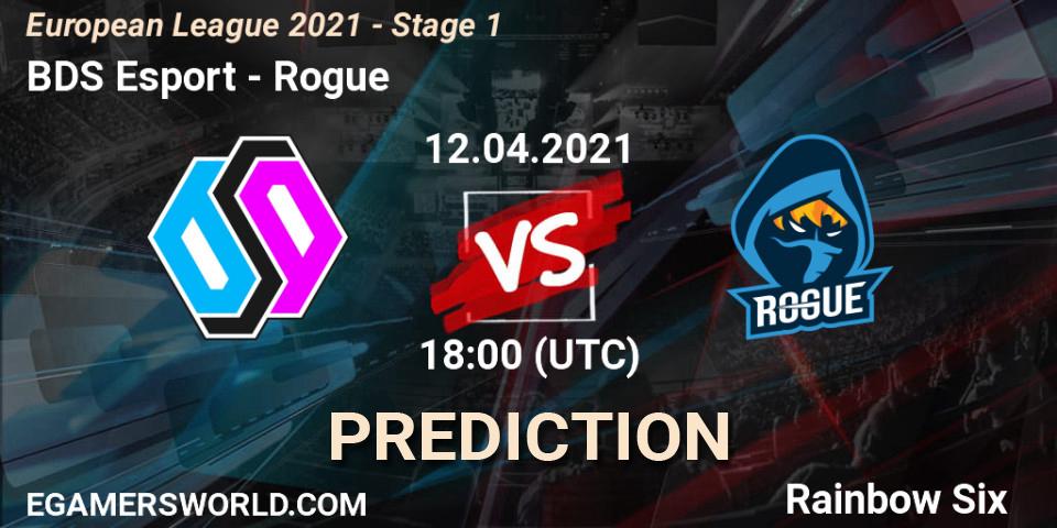BDS Esport vs Rogue: Match Prediction. 12.04.2021 at 18:30, Rainbow Six, European League 2021 - Stage 1