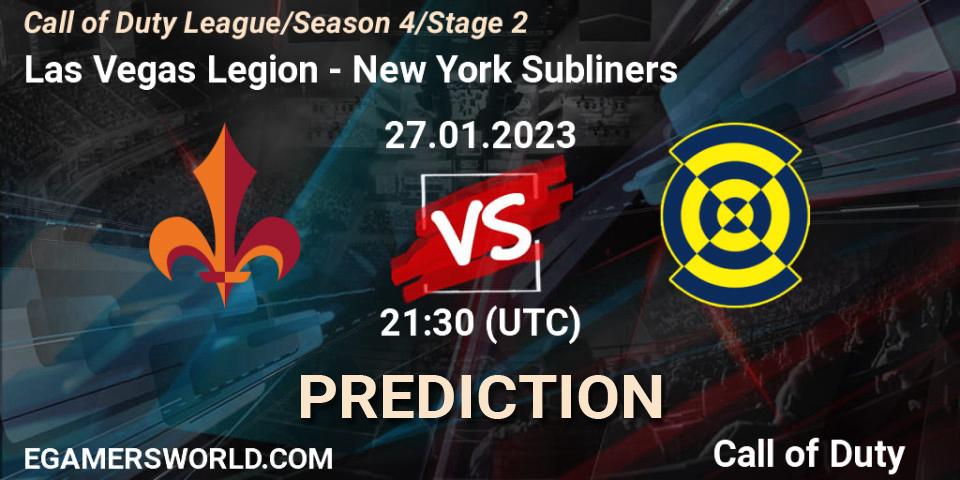 Las Vegas Legion vs New York Subliners: Match Prediction. 27.01.2023 at 21:30, Call of Duty, Call of Duty League 2023: Stage 2 Major Qualifiers