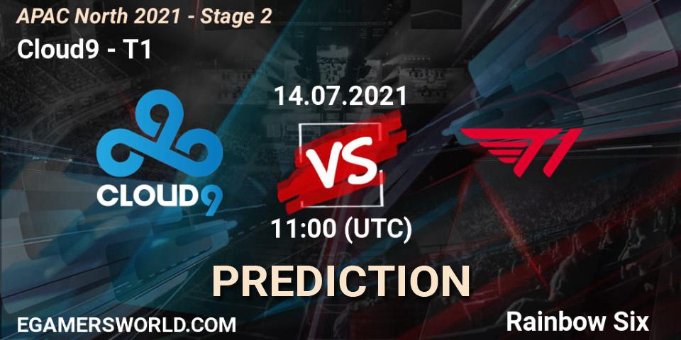 Cloud9 vs T1: Match Prediction. 14.07.2021 at 10:40, Rainbow Six, APAC North 2021 - Stage 2