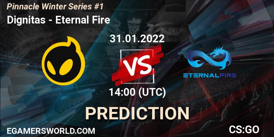 Dignitas vs Eternal Fire: Match Prediction. 31.01.22, CS2 (CS:GO), Pinnacle Winter Series #1