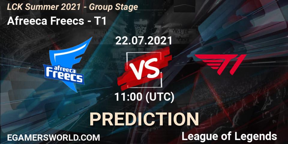 Afreeca Freecs vs T1: Match Prediction. 22.07.21, LoL, LCK Summer 2021 - Group Stage