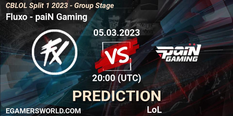 Fluxo vs paiN Gaming: Match Prediction. 05.03.23, LoL, CBLOL Split 1 2023 - Group Stage