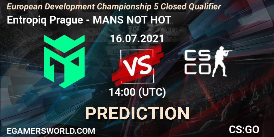 Entropiq Prague vs MANS NOT HOT: Match Prediction. 16.07.21, CS2 (CS:GO), European Development Championship 5 Closed Qualifier