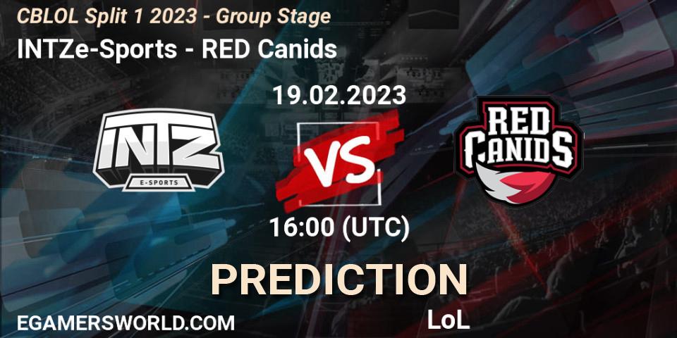 INTZ e-Sports vs RED Canids: Match Prediction. 19.02.23, LoL, CBLOL Split 1 2023 - Group Stage