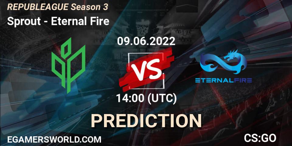 Sprout vs Eternal Fire: Match Prediction. 09.06.2022 at 14:00, Counter-Strike (CS2), REPUBLEAGUE Season 3