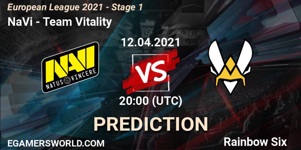 NaVi vs Team Vitality: Match Prediction. 12.04.2021 at 19:45, Rainbow Six, European League 2021 - Stage 1