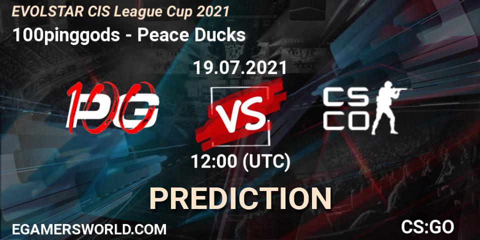 100pinggods vs Peace Ducks: Match Prediction. 19.07.2021 at 12:05, Counter-Strike (CS2), EVOLSTAR CIS League Cup 2021