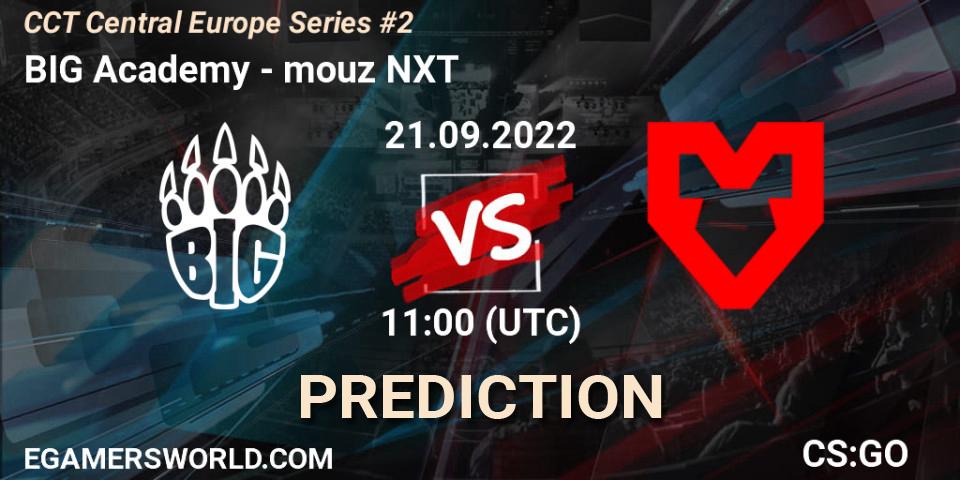 BIG Academy vs mouz NXT: Match Prediction. 21.09.2022 at 11:00, Counter-Strike (CS2), CCT Central Europe Series #2