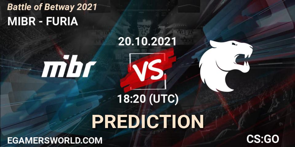 MIBR vs FURIA: Match Prediction. 20.10.2021 at 18:20, Counter-Strike (CS2), Battle of Betway 2021