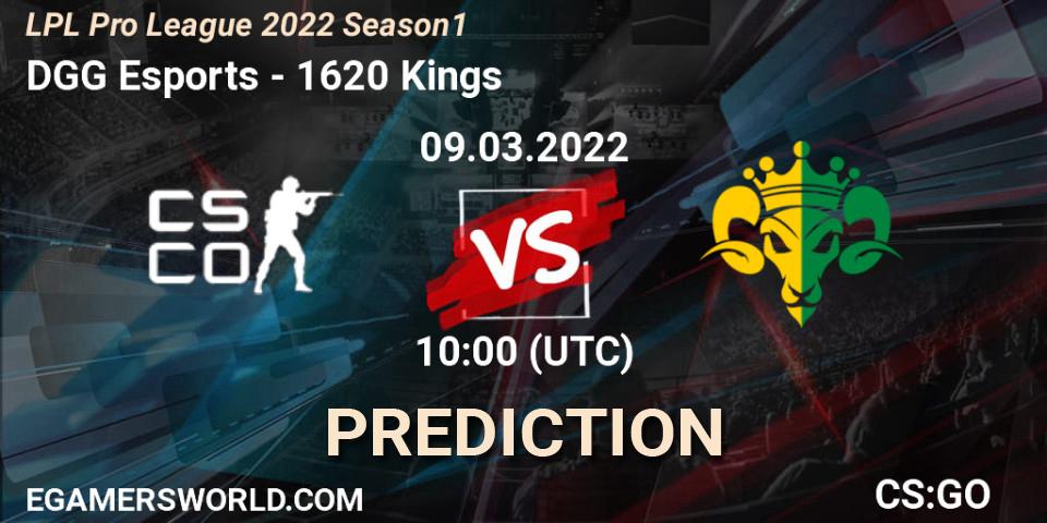 DGG Esports vs 1620 Kings: Match Prediction. 08.03.2022 at 07:30, Counter-Strike (CS2), LPL Pro League 2022 Season 1