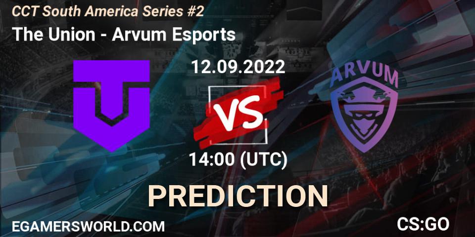 The Union vs Arvum Esports: Match Prediction. 12.09.2022 at 14:00, Counter-Strike (CS2), CCT South America Series #2