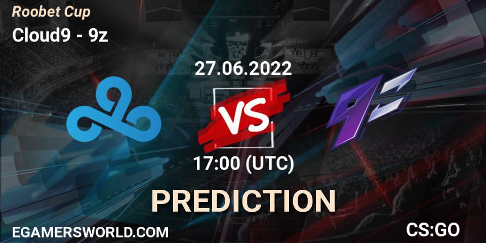 Cloud9 vs 9z: Match Prediction. 27.06.22, CS2 (CS:GO), Roobet Cup