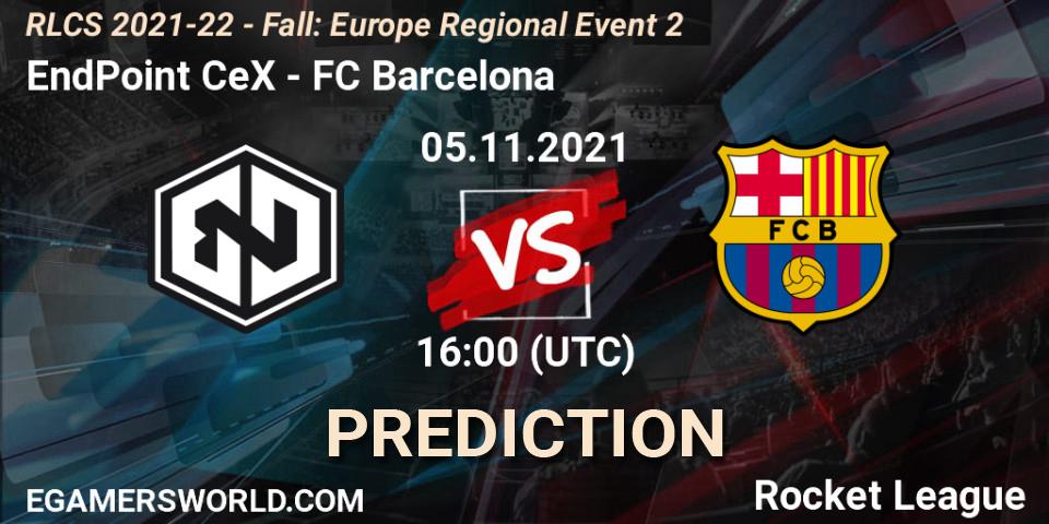 EndPoint CeX vs FC Barcelona: Match Prediction. 05.11.21, Rocket League, RLCS 2021-22 - Fall: Europe Regional Event 2