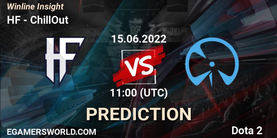 HF vs ChillOut: Match Prediction. 15.06.2022 at 11:00, Dota 2, Winline Insight