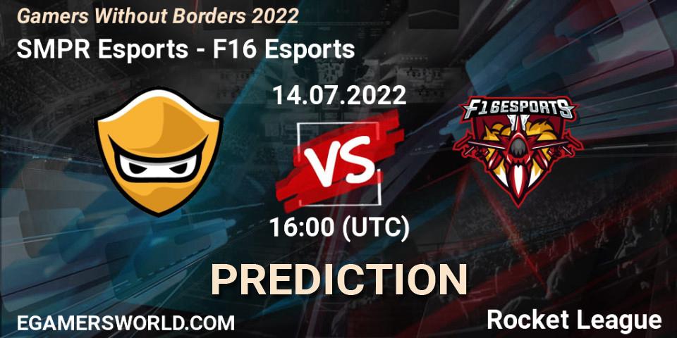 SMPR Esports vs F16 Esports: Match Prediction. 14.07.2022 at 16:00, Rocket League, Gamers Without Borders 2022